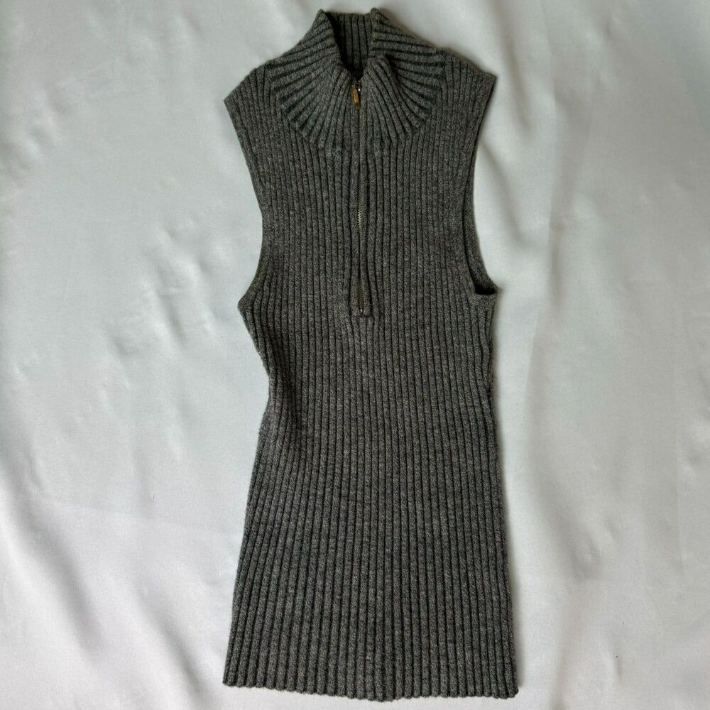 Vintage Copper Key Dark Gray Sweater Vest Top - Size: S